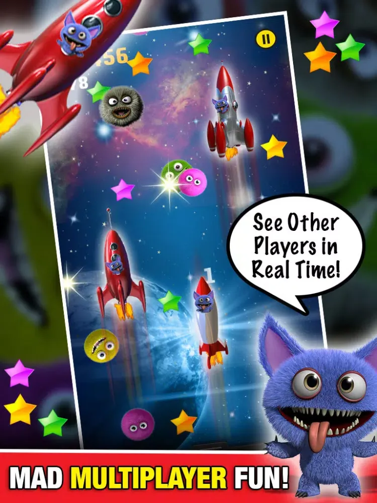 تصاویر Monster in Space: Multiplayer FREE Racing Alien Dash Game - By Dead Cool Apps iPad 