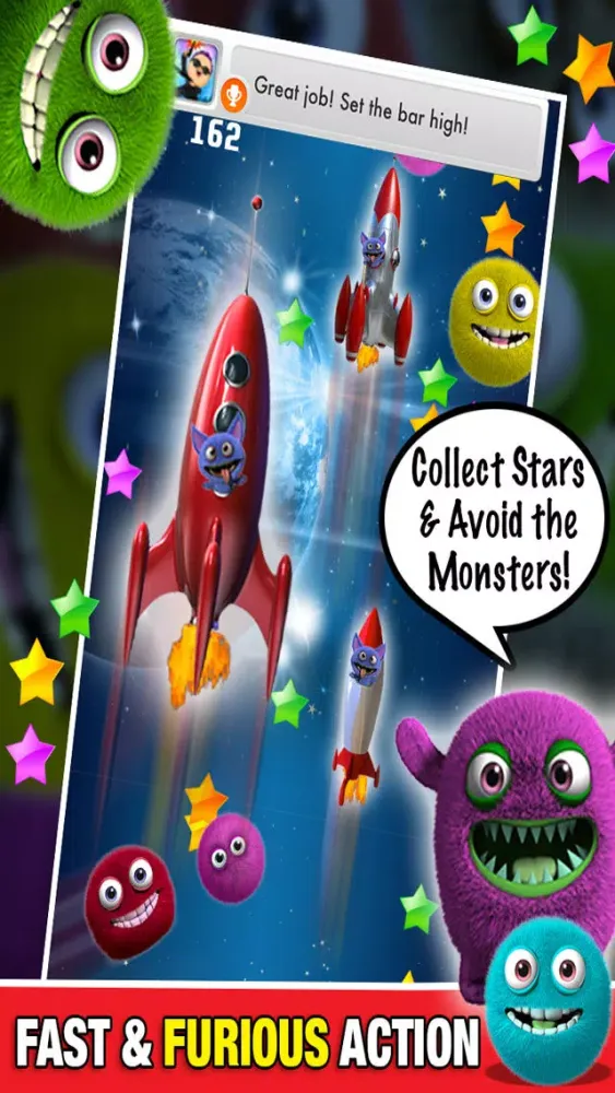 تصاویر Monster in Space: Multiplayer FREE Racing Alien Dash Game - By Dead Cool Apps