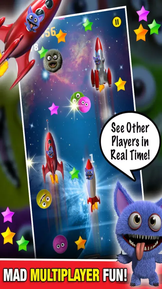 تصاویر Monster in Space: Multiplayer FREE Racing Alien Dash Game - By Dead Cool Apps