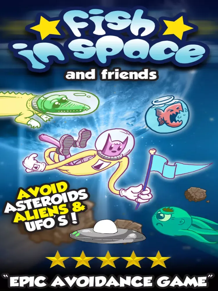 Tangkapan layar A Flappy Fish in Space - Doge the Asteroids! iPad 