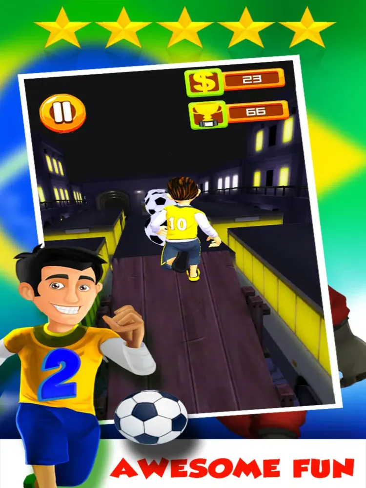 A Brazil World Soccer Football Run 2 2014: Road to Rio Finals - Win the Cup! iPad Screenshots