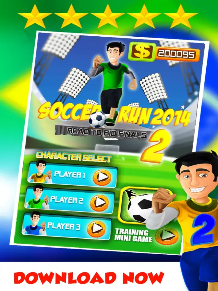 A Brazil World Soccer Football Run 2 2014: Road to Rio Finals - Win the Cup! iPad Screenshots