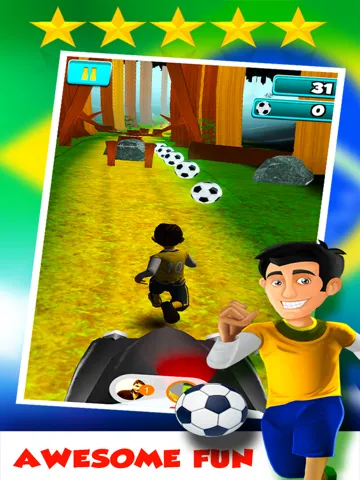 A Brazil World Soccer Football Run 2014: Road to Rio Finals - Win the Cup! iPad 应用截图