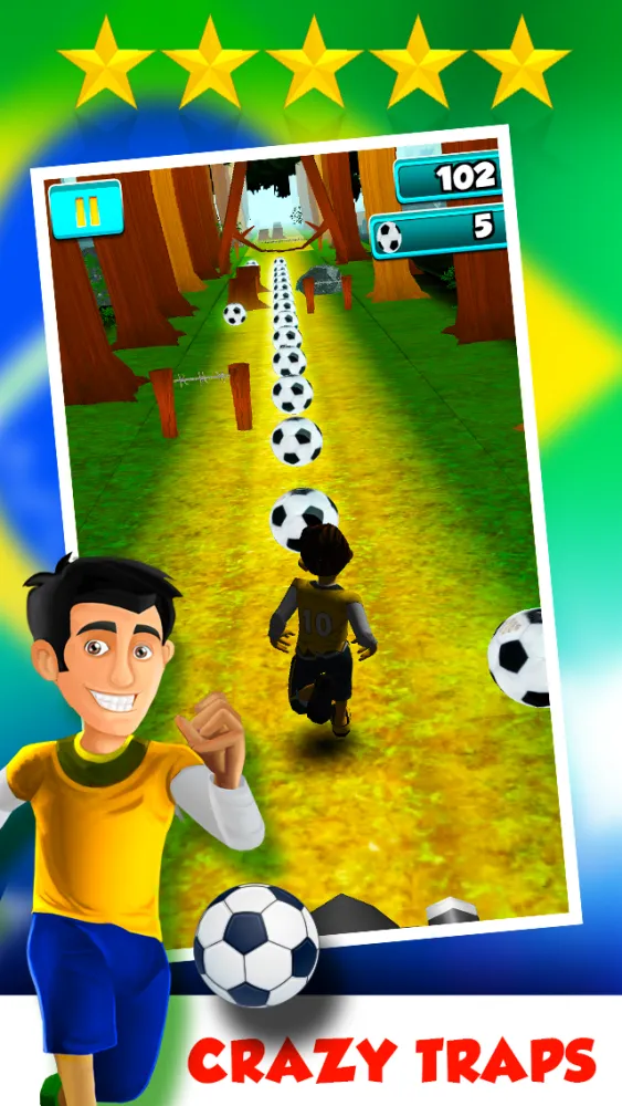 A Brazil World Soccer Football Run 2014: Road to Rio Finals - Win the Cup!应用截图
