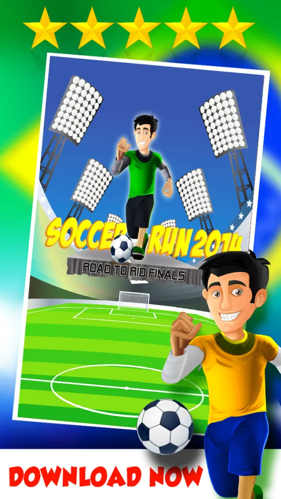 A Brazil World Soccer Football Run 2014: Road to Rio Finals - Win the Cup!应用截图