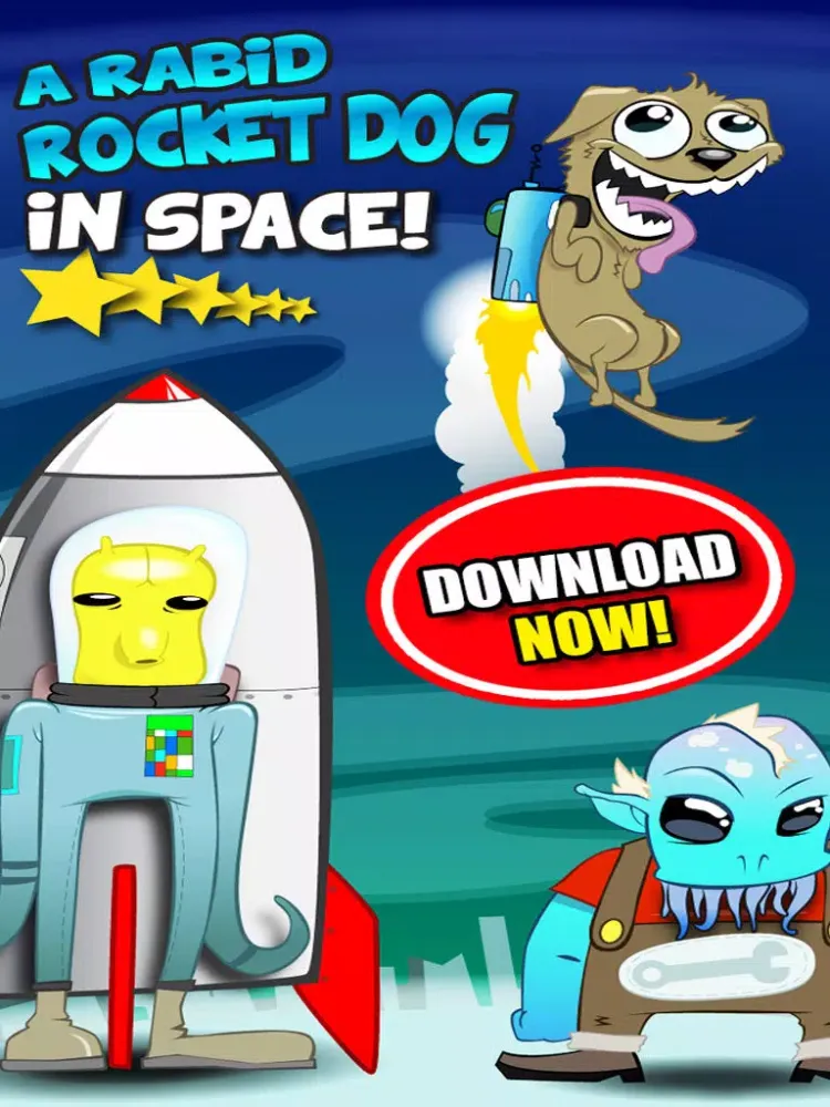 صور A Rabid Dog Space Rocket! FREE : The Super Jumping Jetpack Galaxy Game - By Dead Cool Apps iPad 