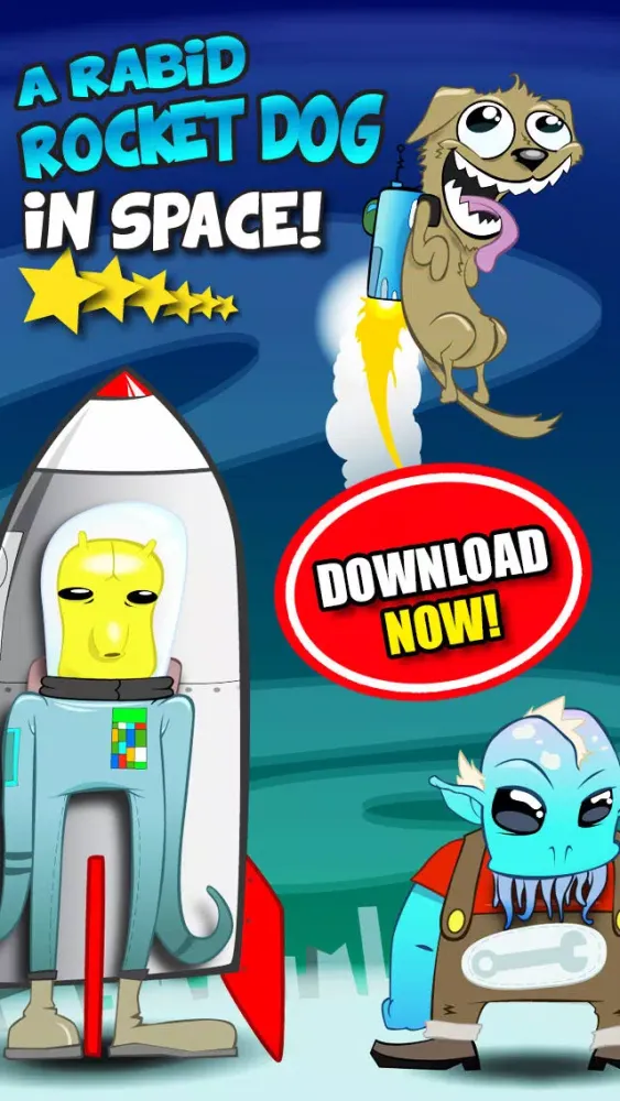 صور A Rabid Dog Space Rocket! FREE : The Super Jumping Jetpack Galaxy Game - By Dead Cool Apps