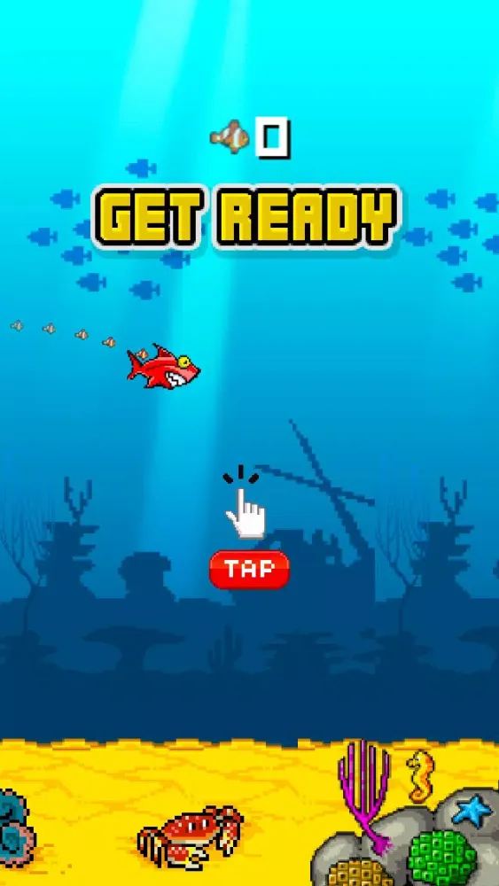 A Flappy Mega Shark FREE: Eats Tiny Bird Fish Adventure应用截图