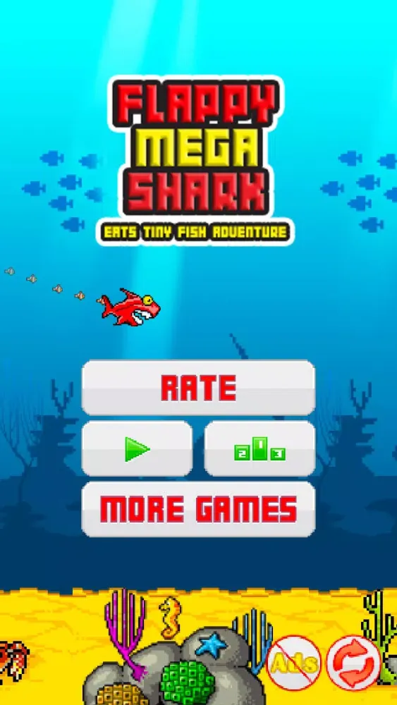 A Flappy Mega Shark FREE: Eats Tiny Bird Fish Adventure应用截图