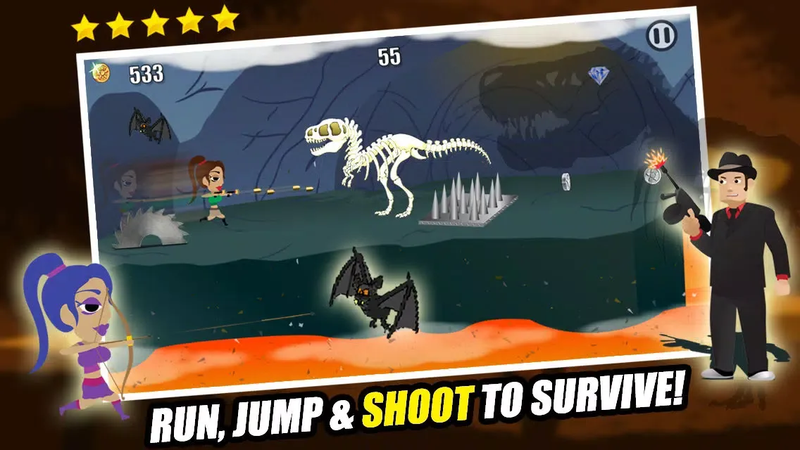 Aztec Alex PRO: The T-Rex Temple Slayer سکرین شاٹس