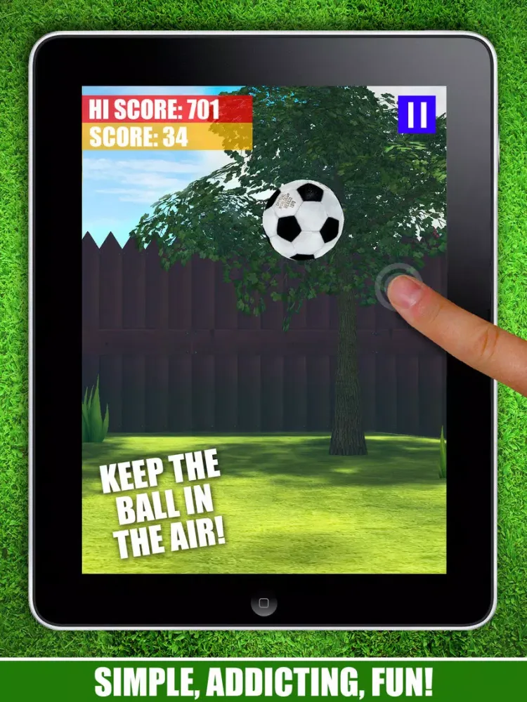 A Keepy Uppy 3D : Kick Ups - The Best Super Soccer Ball Juggling Football Skills Game 2014 iPad  스크린샷