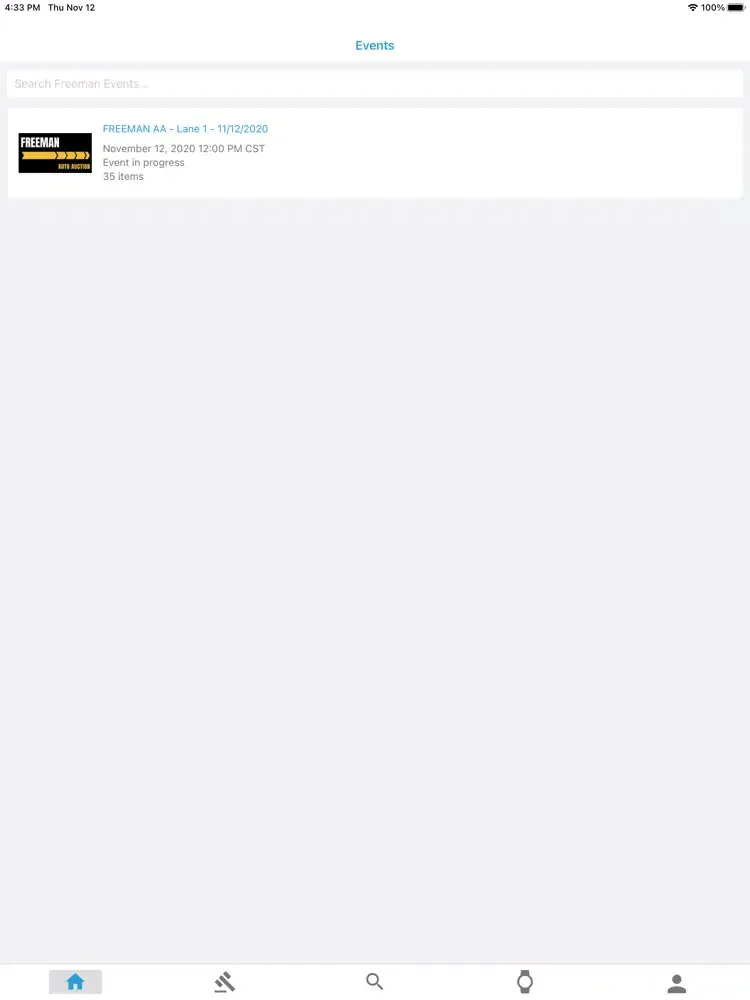 Capturas de pantalla de Freeman Auto Auction iPad 
