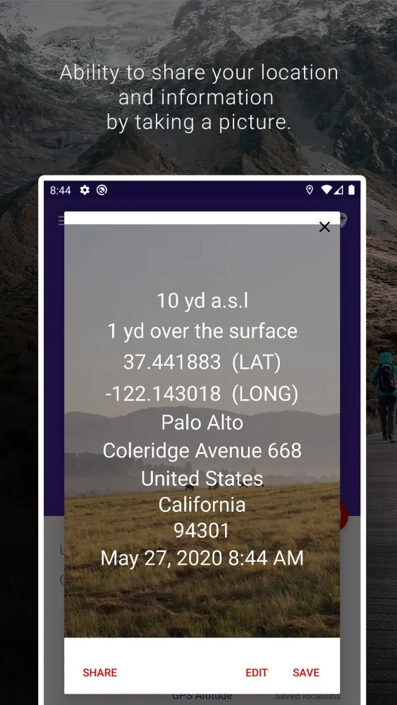 My Altitude and Elevation GPS Screenshots