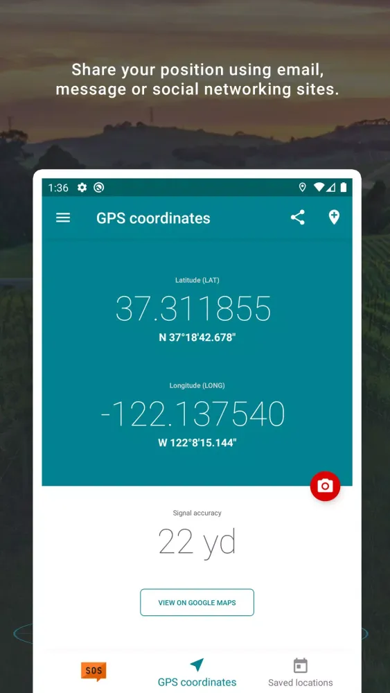 Tangkapan skrin My GPS Coordinates