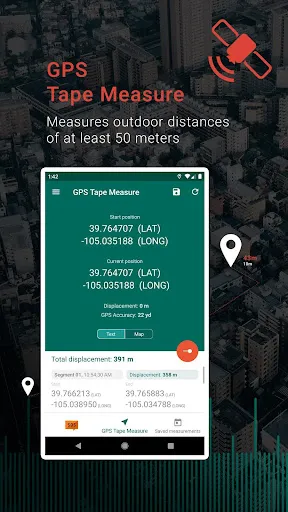 ภาพหน้าจอของ My GPS Tape Measure