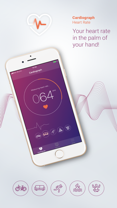 Tangkapan layar Cardiograph Heart Rate