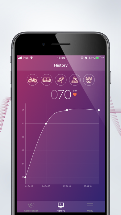 Tangkapan layar Cardiograph Heart Rate
