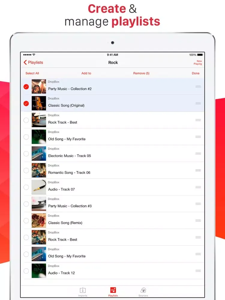 Any Cloud Music - Offline Audio Player & Streaming iPad  Screenshots