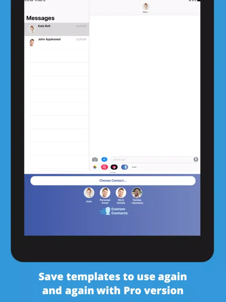 Capturas de tela do Custom Contacts iPad 