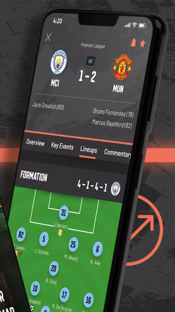 Capturas de tela do GOAL