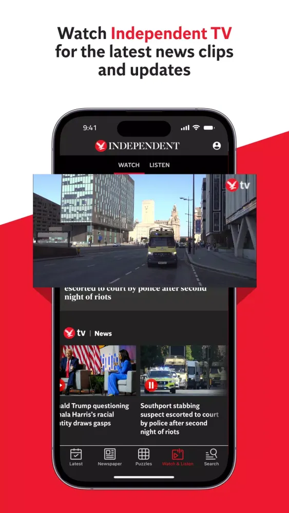 Capturas de pantalla de The Independent: Breaking News