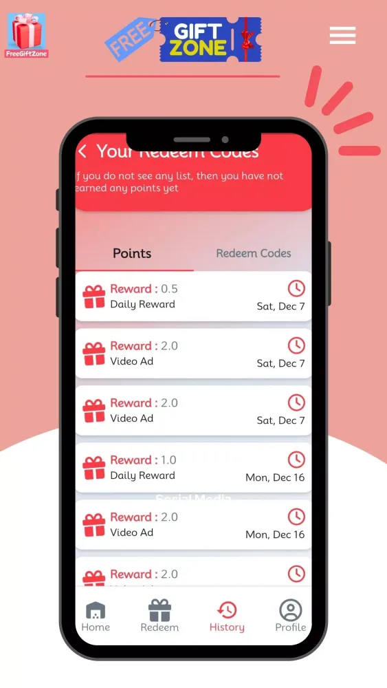 Get Redeem Code - FreeGiftZone應用截圖