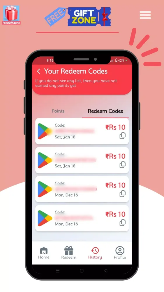 Get Redeem Code - FreeGiftZone應用截圖