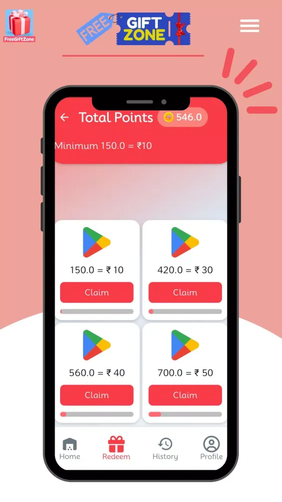 Get Redeem Code - FreeGiftZone應用截圖
