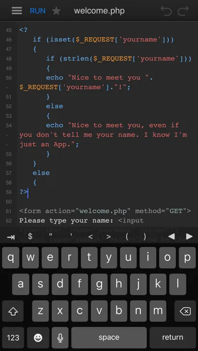 Tangkapan layar DraftCode for PHP IDE
