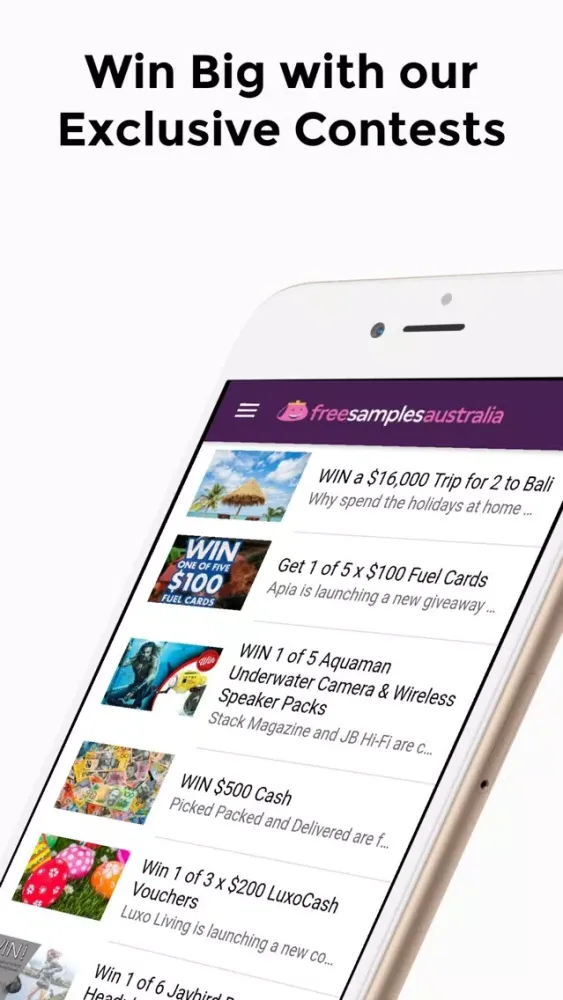 Capturas de tela do Free Samples Australia