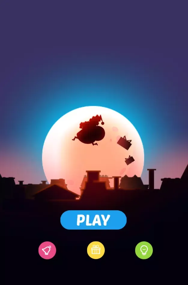 Tangkapan layar Santa Jump Run