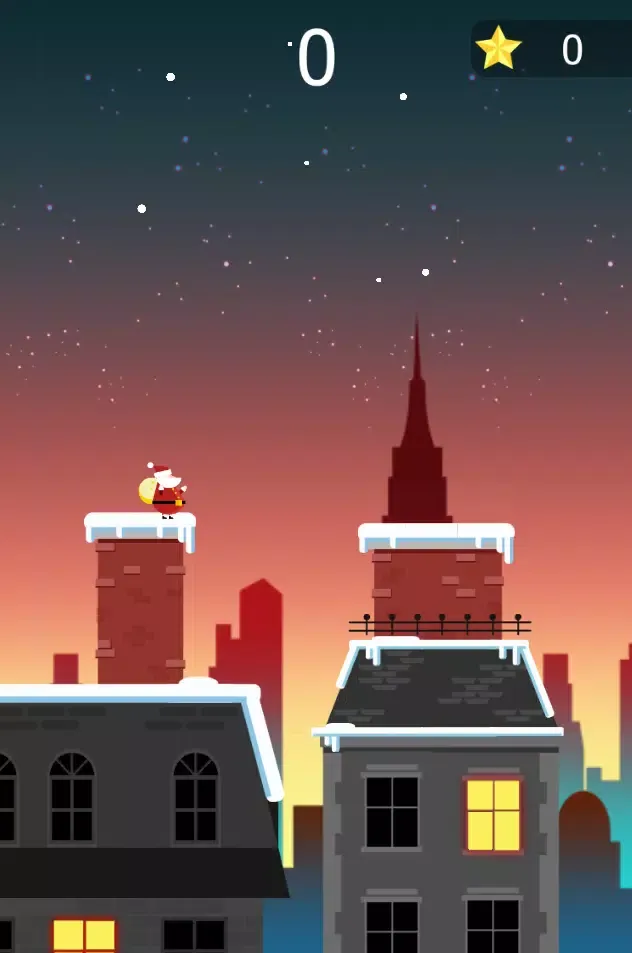 Tangkapan layar Santa Jump Run