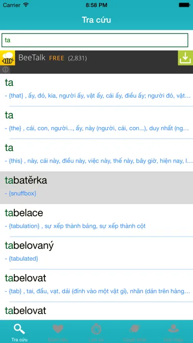 CZEDict - Từ điển Séc - Việt Screenshots