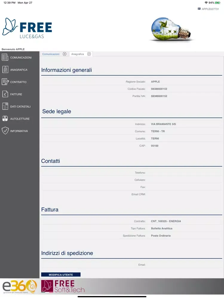E360 Free Luce & Gas iPad 应用截图