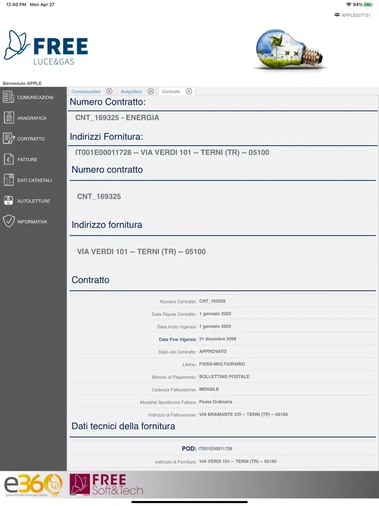 E360 Free Luce & Gas iPad 应用截图