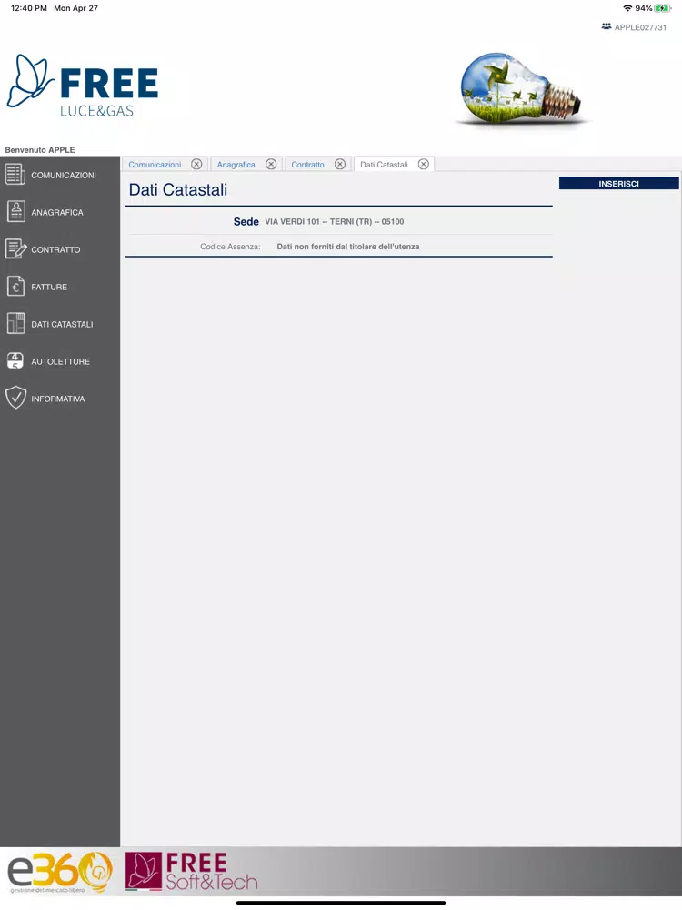 E360 Free Luce & Gas iPad  سکرین شاٹس