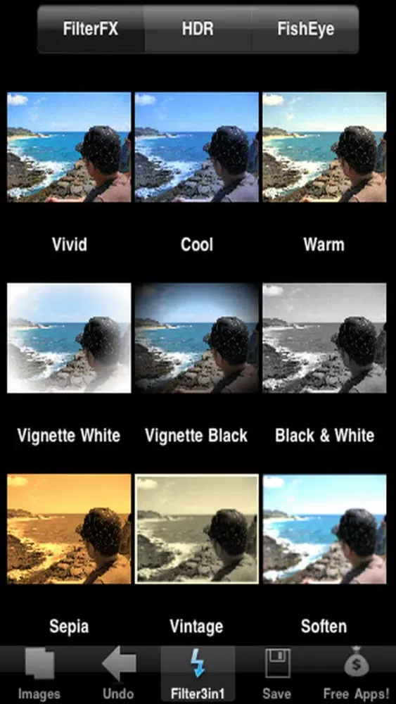 Captures d'écran de FilterFX HDR Fisheye in 1