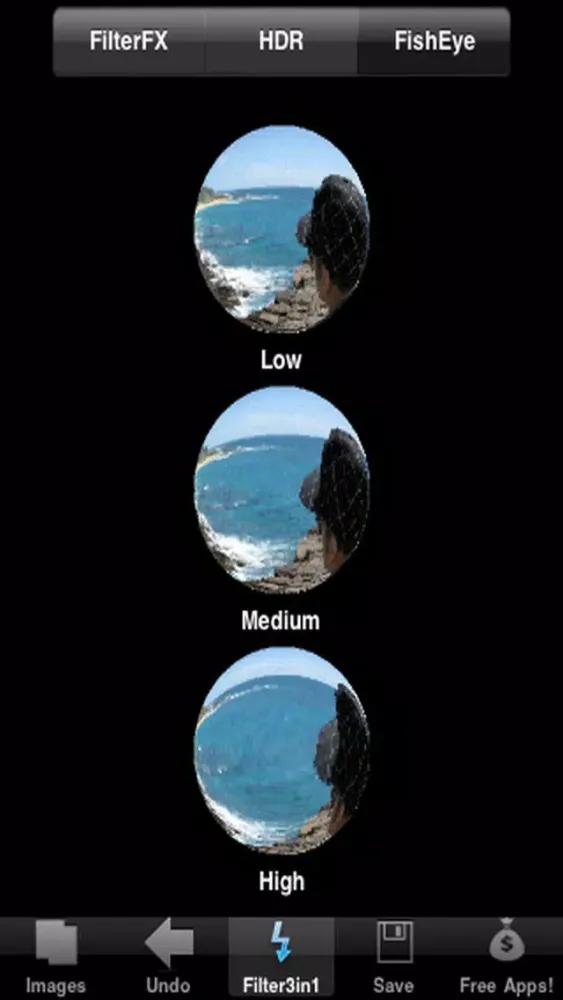 Captures d'écran de FilterFX HDR Fisheye in 1