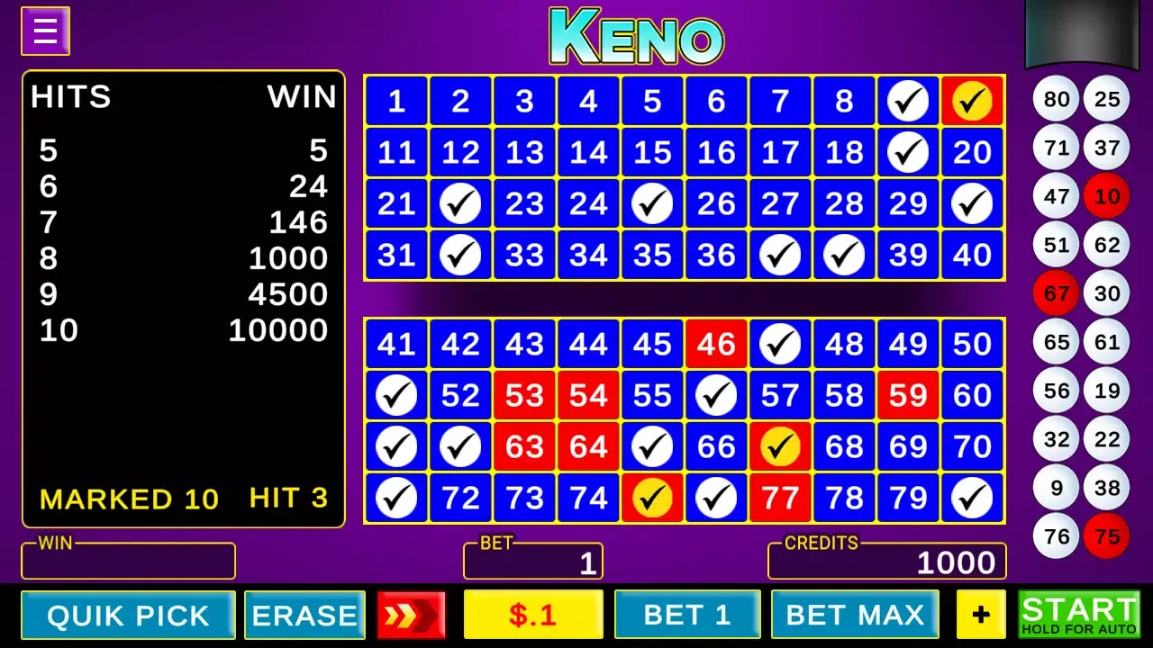 Keno Screenshots