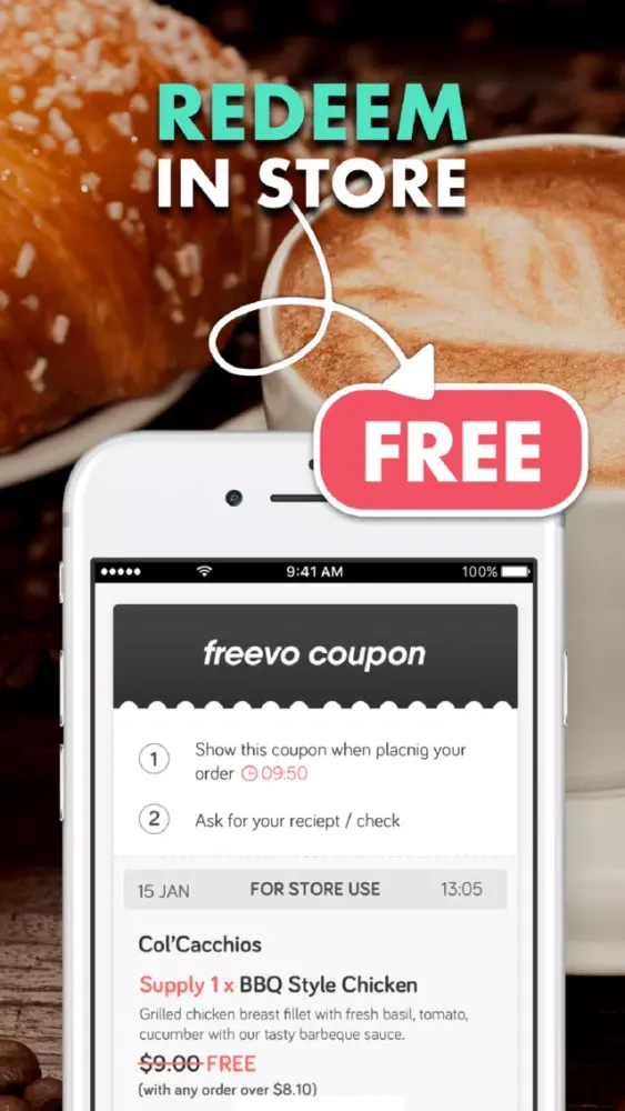 Freevo 100% Free Food & Drinks スクリーンショット