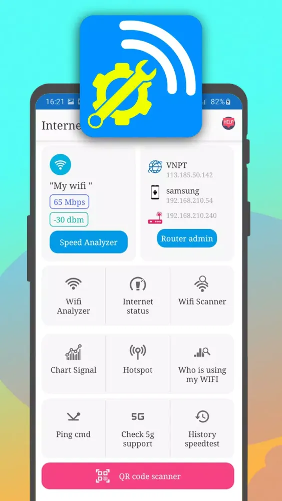 internet speed WiFi analyzer スクリーンショット