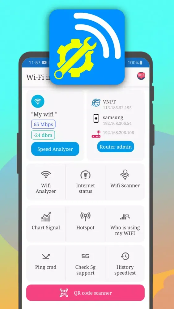 internet speed WiFi analyzer スクリーンショット