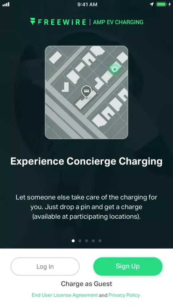 Ảnh chụp màn hình của FreeWire AMP EV Charging