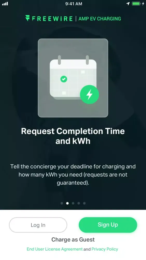 Ảnh chụp màn hình của FreeWire AMP EV Charging