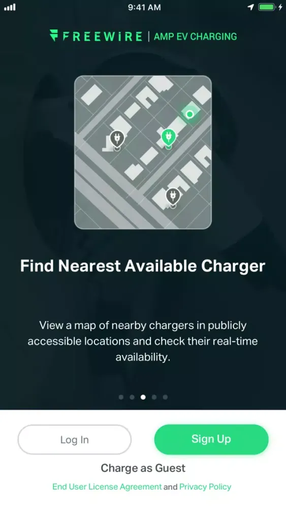 Ảnh chụp màn hình của FreeWire AMP EV Charging