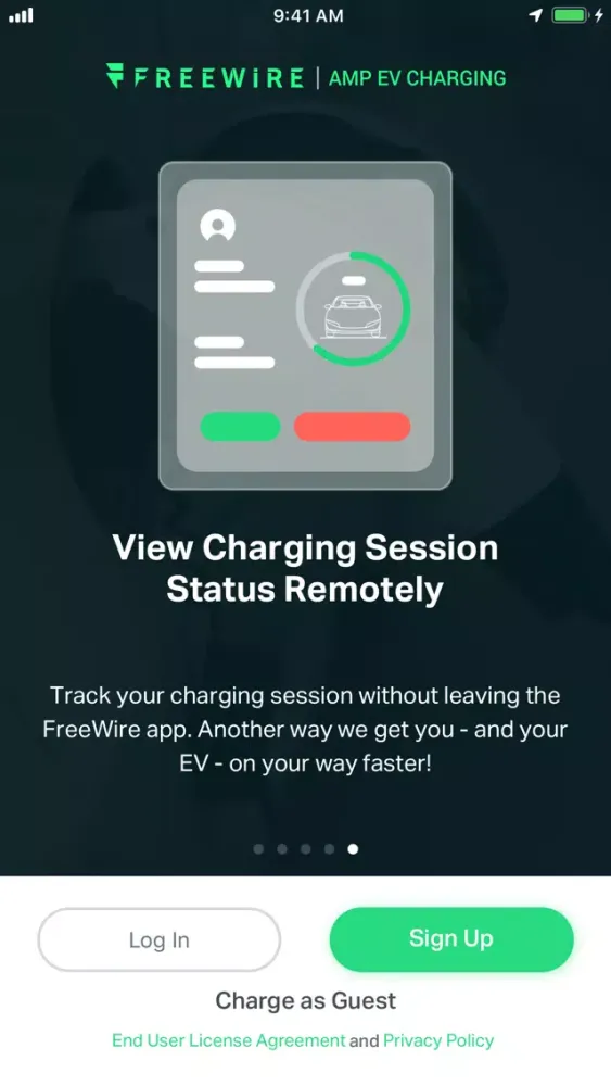 Ảnh chụp màn hình của FreeWire AMP EV Charging