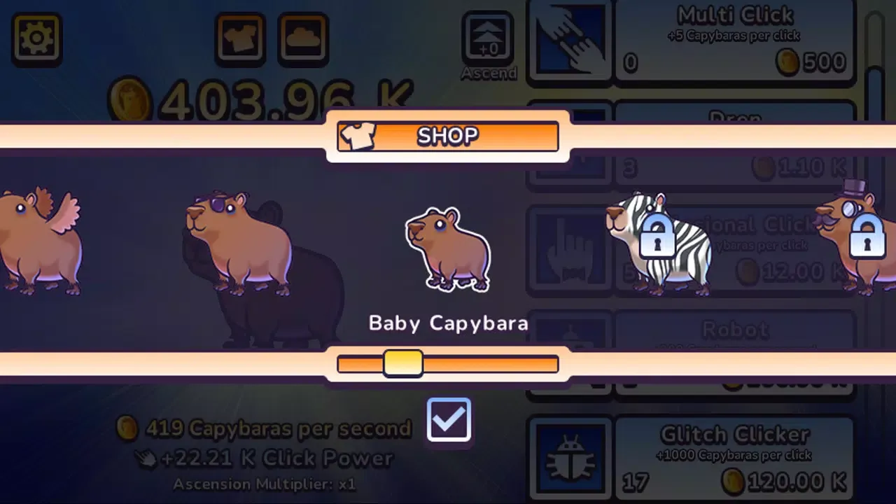 Capybara Clicker Pro Screenshots