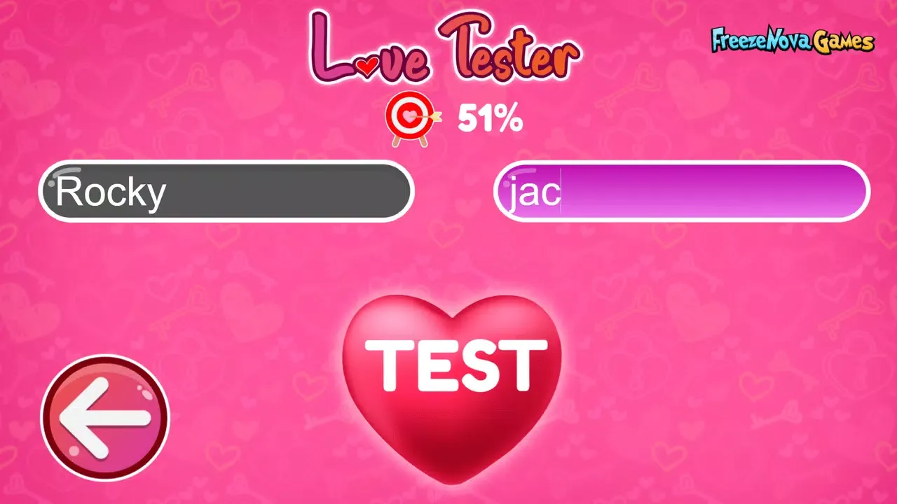 Capturas de tela do Love Tester