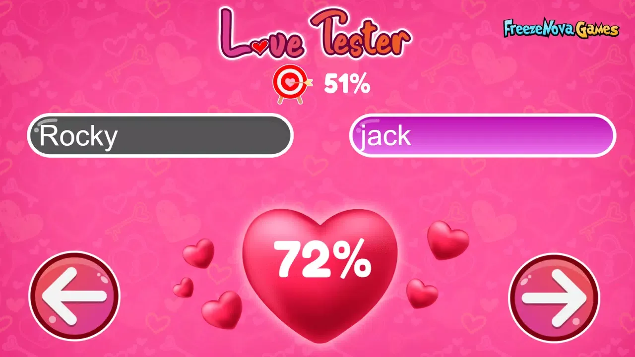 Capturas de tela do Love Tester