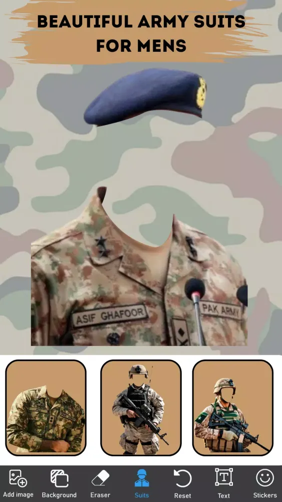 Army Suit Photo Editor應用截圖